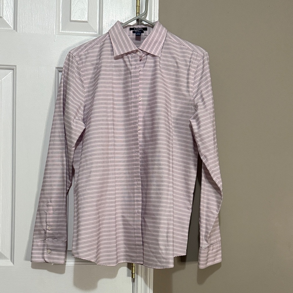 Chaps Light Pink Striped Dress Shirt